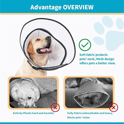 Dog Cone Collar, Pet Cone for Dogs to Stop Licking, Comfy Dog Cones for Large Medium Small Dogs, Soft Cones for Dogs After Surgery, Cone of Shame for Dogs Head Neck Elizabethan Collar