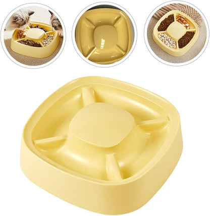 Cat Bowl and Dog Feeder Non- and Food Multi-Functional Pet Feeder for Small Dogs and Cats Easy to Material Divided Bowl