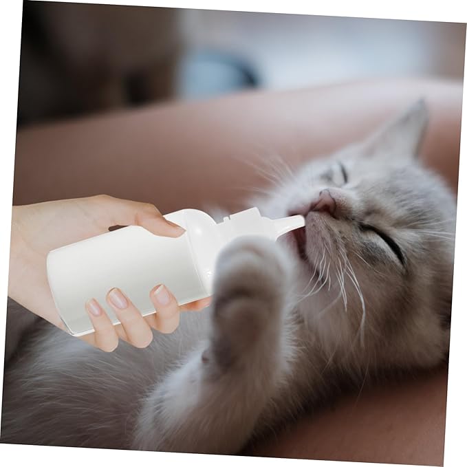 4pcs Silicone Pet Nursing Bottles for Kitten Formula Milk Replacer Easy Clean Reusable Cat Bottle Caps