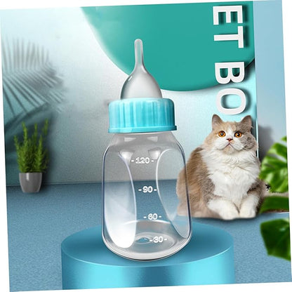 Toyvian 2PCS Silicone Kitten Feeding Bottles Puppy Milk Feeder Replaceable Nipples Small PET Nursing Bottles for Newborn Kittens and Puppies