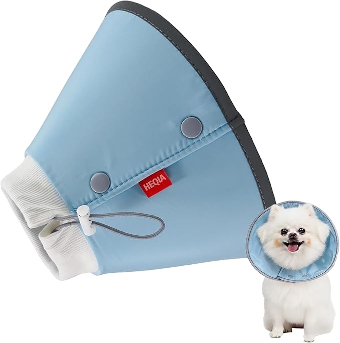 Dog Cone Collar Adjustable After Surgery, Comfortable Dogs Recovery Collar, Adjustable E Collar Alternative to Stop Licking, Protective Dog Neck Collar Plastic Practical