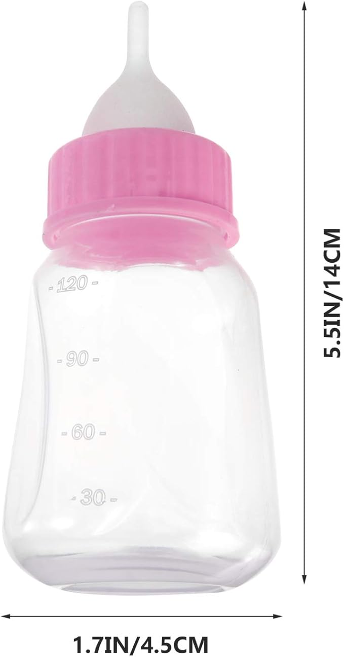 POPETPOP Pet Bottle Kits- Kitten Puppy Bottle Cat Feeding for Rabbits, Puppy Milk Feeder Small Pet Feeding Tool (Pink)