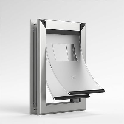 MAVRICFLEX Heavy Duty Doggy Door with Sliding Lock Panel, Energy Efficient Rugged Aluminum Large Dog Door, Easy Installation, Magnetic Double Flaps Dog Door for Large Dogs Up to 40lbs (Medium)