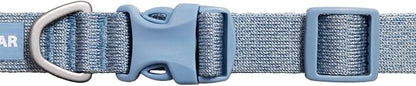 Ruffwear, Front Range Flex Dog Collar, Soft Engineered Knit for Everyday Walks, Lightweight Adjustable with Aluminum V-Ring, Integrated ID Tag Silencer, Quick Release Buckle, Polar Blue, 11"-14"