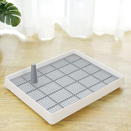 POPETPOP Hamster Accessories 1 Set Dog Training Pads Pet Toilet Puppies Potty Mesh Grate Pee Pad Holder Portable Dog Litter Box for Small Medium Puppy White L Portable Toilet