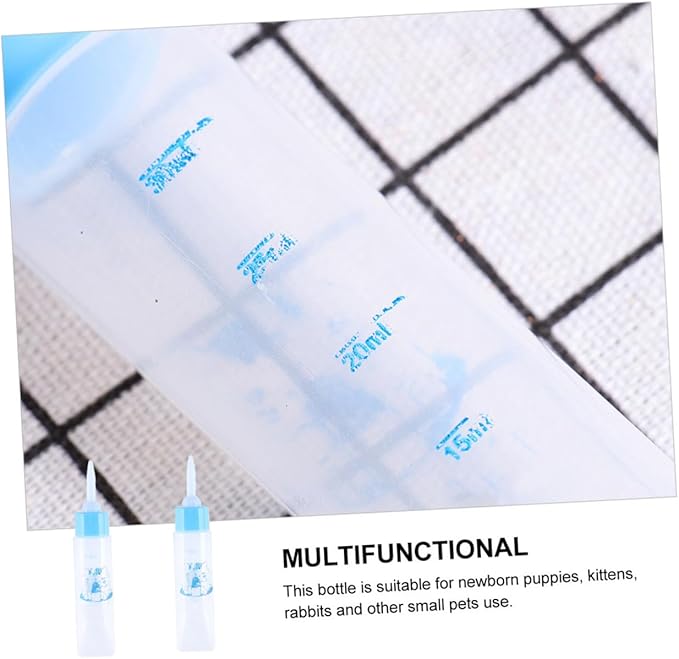 Toddmomy 2pcs Pet Nursing Bottles for Animals Food-Grade Hamster Feeders with Scale Design Portable Milk Feeders for Kittens Puppies and Pets
