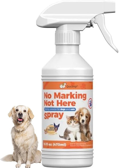 Qucship 16oz No Pee Spray for Dogs Inside, Stop Dog Urinating in House with No More Peeing, Indoor Dog No Marking Spray for Furniture & Carpet, Best Don't Pee Here Dogs Right