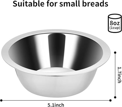 Fri4Free 2PCS Kennel Water Bowl Hanging,Stainless Steel Puppy Bowls for Small Dog Cage,Kennel, Crate, Catio Accessories,Dog Crate Water Bowl Dish Feeder Food Holder No Spill(8oz/1cup)