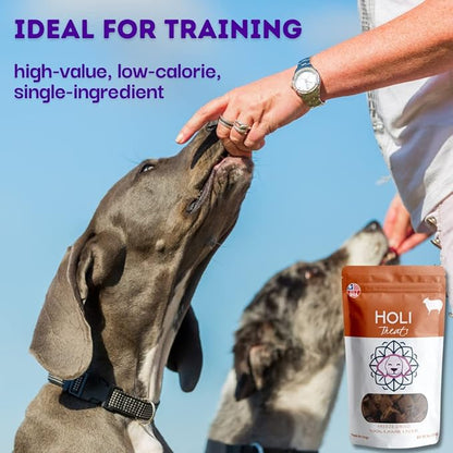 HOLI Freeze Dried Lamb Liver Dog Treats – Single Ingredient Freeze-Dried Dog Treats – Dried Lamb Liver Dog Treats Made in USA – Healthy Liver Treats for Dogs & Diabetic Dog Treat-Friendly - 4oz