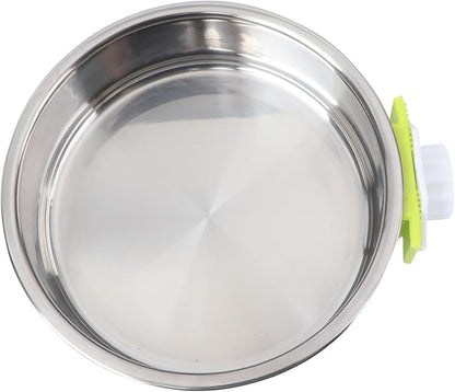 VANZACK Stainless Steel Dog Bowl Pet Feeder Portable Pet Water Dispenser Easy Cleaning Double Layer Bowl Green Pet Supplies