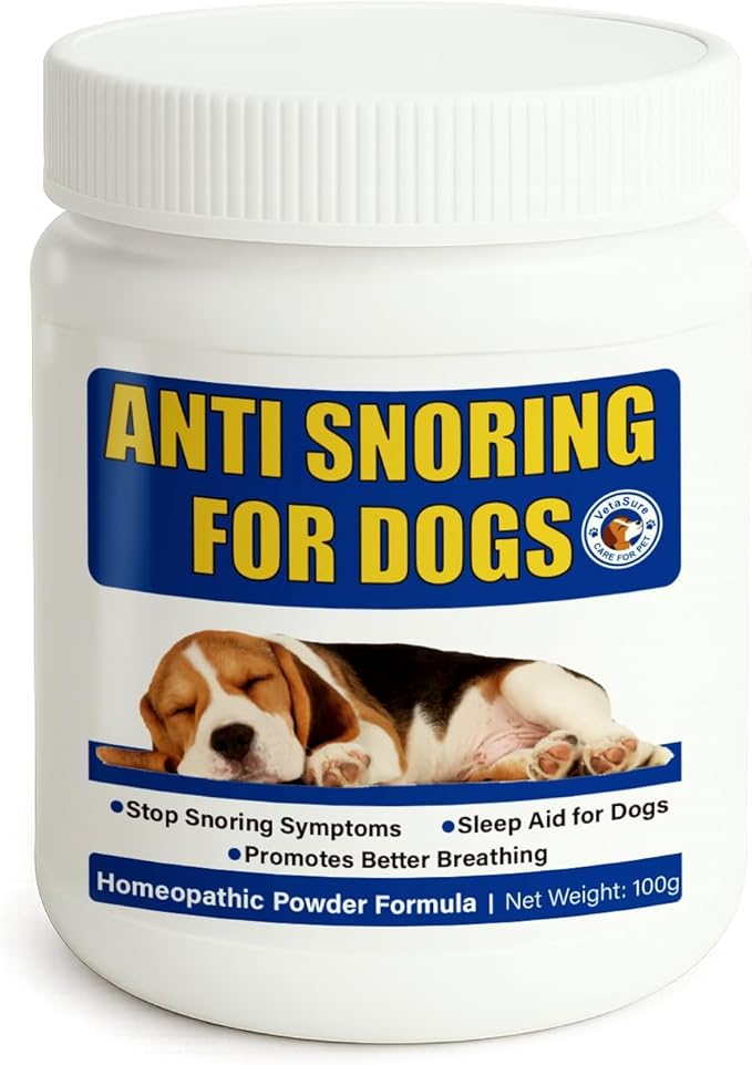 Stop Dogs Snoring for Dogs, Anti-Snoring Solution, Dog Sleep Remedy Natural Anti-Snoring Solution, Snore Relief for Pets Cats, Homeopathy Natural Ingredients, Powder Formula, 100g