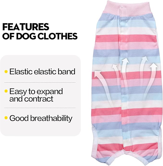 Coppthinktu Recovery Suit for Dogs Dog Onesie for Surgery, Dog Surgery Recovery Suit for Small Medium Dogs, E-Collar Alternative Anti Licking Abdominal Wounds Pet Surgery Recovery Neuter Suit