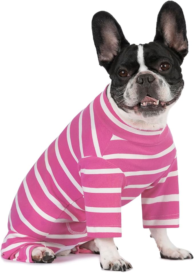 Dog Surgery Recovery Suit for Male/Female, Post Surgery Dog Shirt, After Surgery Dog Bodysuit, E-Collar & Cone Alternative Surgical Clothes, Anti-Licking Dog Snugly Onesie, Pink