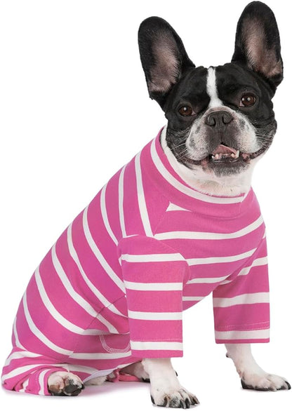 Dog Surgery Recovery Suit for Male/Female, Post Surgery Dog Shirt, After Surgery Dog Bodysuit, E-Collar & Cone Alternative Surgical Clothes, Anti-Licking Dog Snugly Onesie, Pink