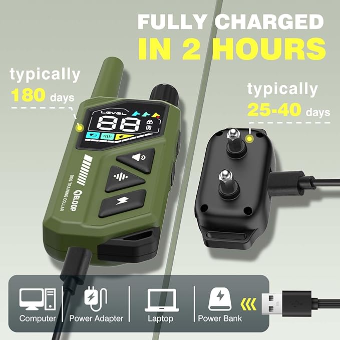 Dog Shock Collar for 3 Dogs - 3300FT Dog Training Collar with Remote for Dogs, IPX7 Waterproof Electric Shock Collar with 3 Training Modes, Rechargeable AI Smart Anti-Barking Device
