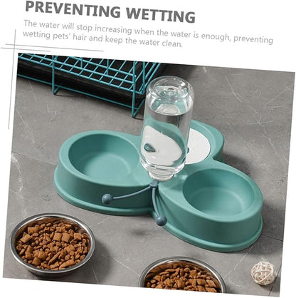 BESPORTBLE Triple-use Pet Waterer Feeder Dog Food Dispenser Kitten Feeder Pet Accessory Shatterproof Material