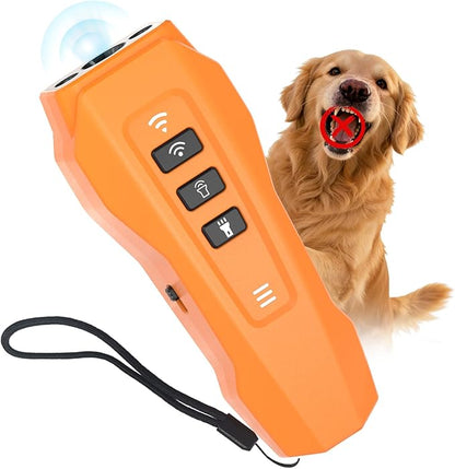 Dog bark Deterrent Device,Ultrasonic Anti Barking, Rechargeable Anti-Barking Device for Dogs Safe & Effective Portable Anti Barking Safe and Effective for Indoor and Outdoor use (Orange)