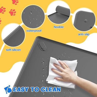 Pawinner 41PCS Puppy Pee Pad Holder Set for Dog, Non-Slip Silicone Dog Puppy Pad Holder for 36.3" x 25.3" Training Pads, High Edge Pee Pad Tray with 4 Magnetic Holder Clamps and 40pcs Puppy Potty Pad