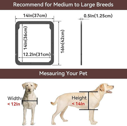 Dog Screen Door with Magnetic Closure Pet Screen Door for Sliding Screen Door/Window Lockable Door for Dog