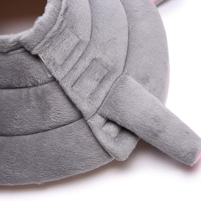 Pet Recovery Collar,Dog Protective E-Collar Soft Dog Cone Breathable Secure Lovely Collar for Puppy Small Medium Dogs (S-Neck: 30-33cm, Elephant)