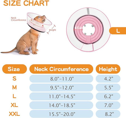 Raised Dog Cone Collar Alternative After Surgery, Soft Dog Cone for Small Medium Large Breeds to Stop Licking, Pet Neck Donut Collar After Surgery