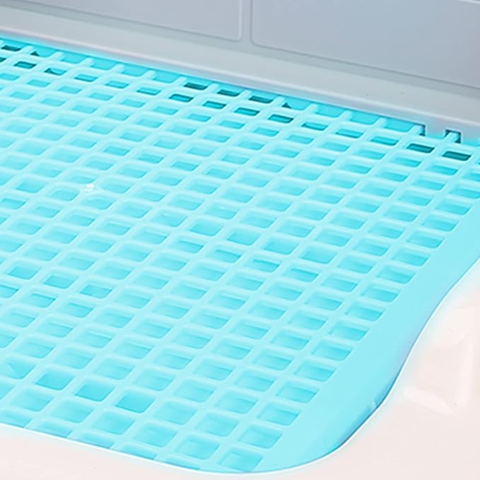 TITA-DONG Puppy Training Toilet Tray, Cat Potty Fence, Dog Scheduled Urination Pad Holder for Small and Medium Dogs (Blue)