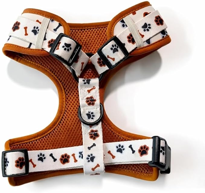 No Pull Dog Harness Set 4PCS – Adjustable Soft Vest Harness with Leash, Collar & Poop Bag Dispenser – Durable & Comfortable for Medium Large Dogs (Size L)