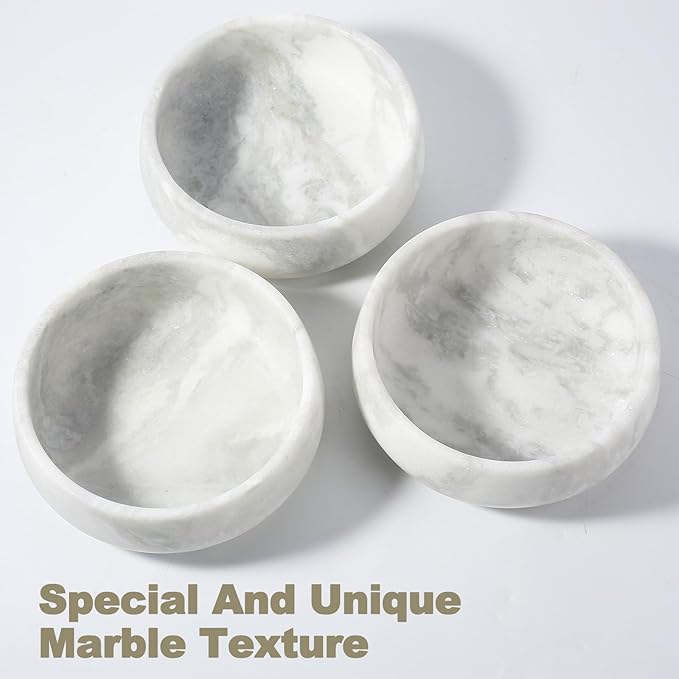 Karibiber Marble Dog Bowl, 5lbs Non-Slip Cat and Dog Food Bowl Dish, Non-Tipping Weighted Puppy Pet Dish, Grey Stone Durable Food and Water Bowls, Easy to Clean, Holds 4 Cups