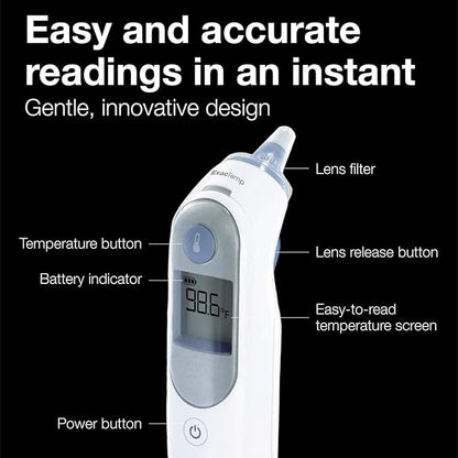 Braun ThermoScan 5 Ear Thermometer, Digital Display, Baby and Infant Thermometer with ExacTemp Stability Indicator for Professional Accuracy, Recommended by Pediatricians
