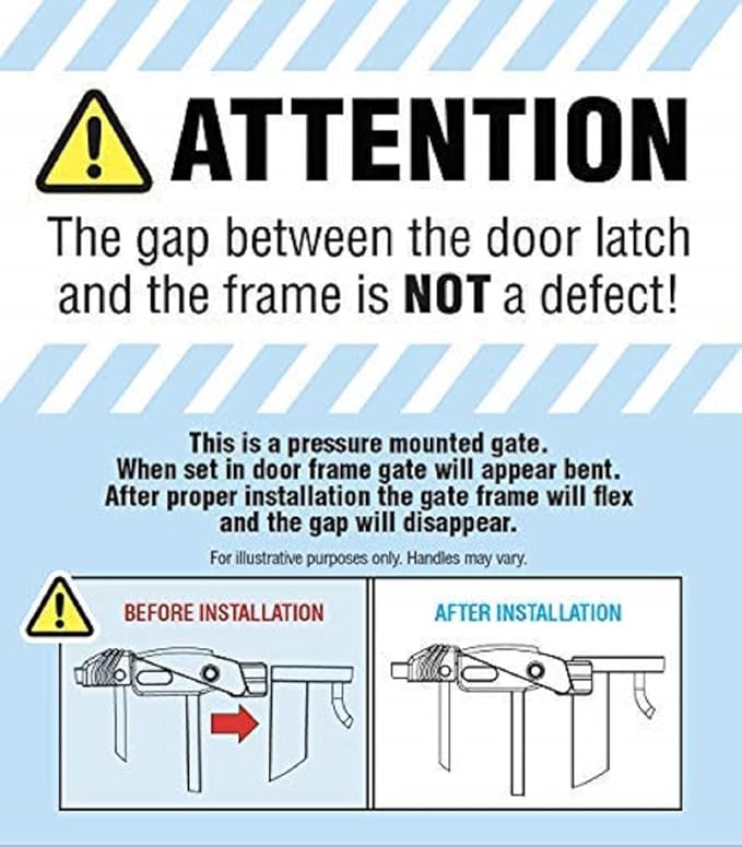 Regalo Safety 29-38.5" Baby Gate for Doorways & Bottom of Stairs, Pressure Mounted Baby Gate with Door for Babies, Toddlers & Pets, Tested & Safe for 30 Years, American Designed, American Owned, White