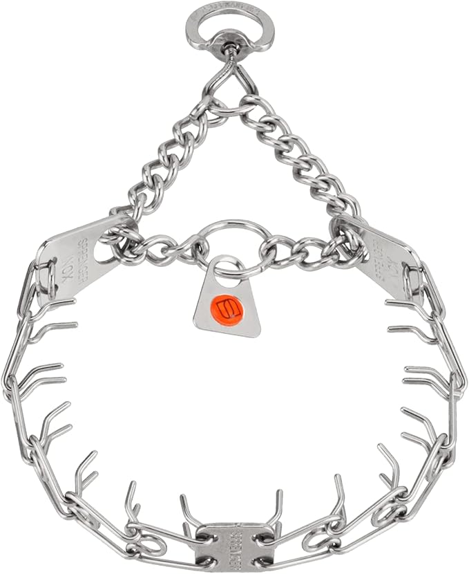 HS HERM. SPRENGER GERMANY Stainless Steel Prong Dog Training Collar with Swivel Ultra-Plus Pet Pinch Collar No-Pull Collar for Dogs Made in Germany 4mm x 25in Large