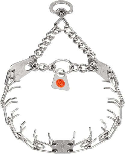 Herm Sprenger Ultra-Plus Prong Swivel Ring Stainless Steel Micro Training Dog Collar | Assembly Chain Training Collar for Smaller Dogs | Made in Germany - (1.5 mm, (Neck Size Upto 9.5"))