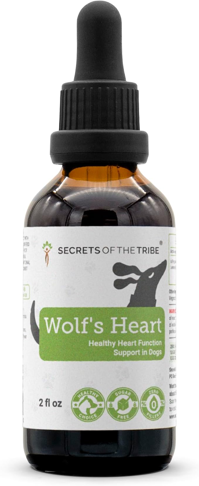 Wolf's Heart | Natural Herbal Dietary Supplement for Dogs | Healthy Heart Function Support in Dogs | Alcohol-Free Extract, Dandelion Root, Lemon Balm, Calendula, Lavender, Fennel 2 oz