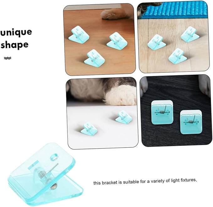 BESPORTBLE 8pcs Transparent Wall-Mounted Dog Pee Pad Holder Clips Reusable Puppy Training Supplies Nonslip Base for Secure Potty Pad Placement