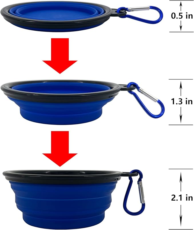Collapsible Dog Bowl, 10 Pack, Portable, Safe, Reusable, Suitable for Indoor and Outdoor Activities