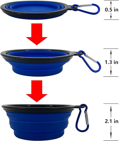 Collapsible Dog Bowl, 10 Pack, Portable, Safe, Reusable, Suitable for Indoor and Outdoor Activities