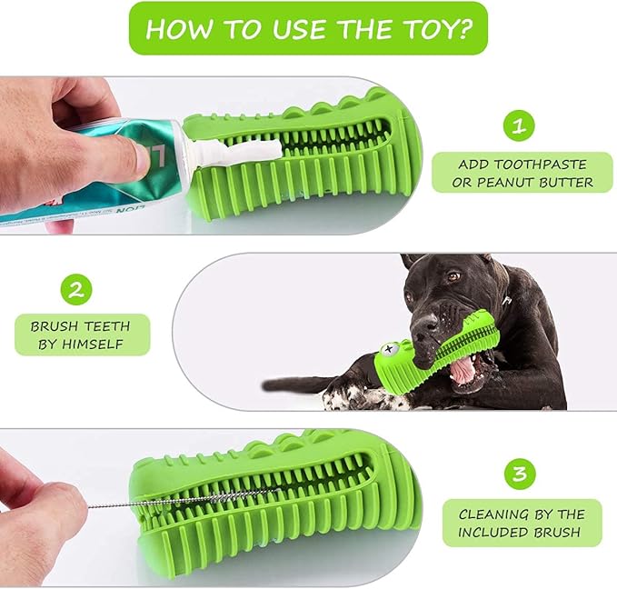 Cutiful Dog Toys for Aggressive Chewers Large Medium Breed, Indestructible Dog Chew Toys, Squeaky Interactive Tough Extremely Durable, Dogs Toothbrush Toys to Keep Them Busy