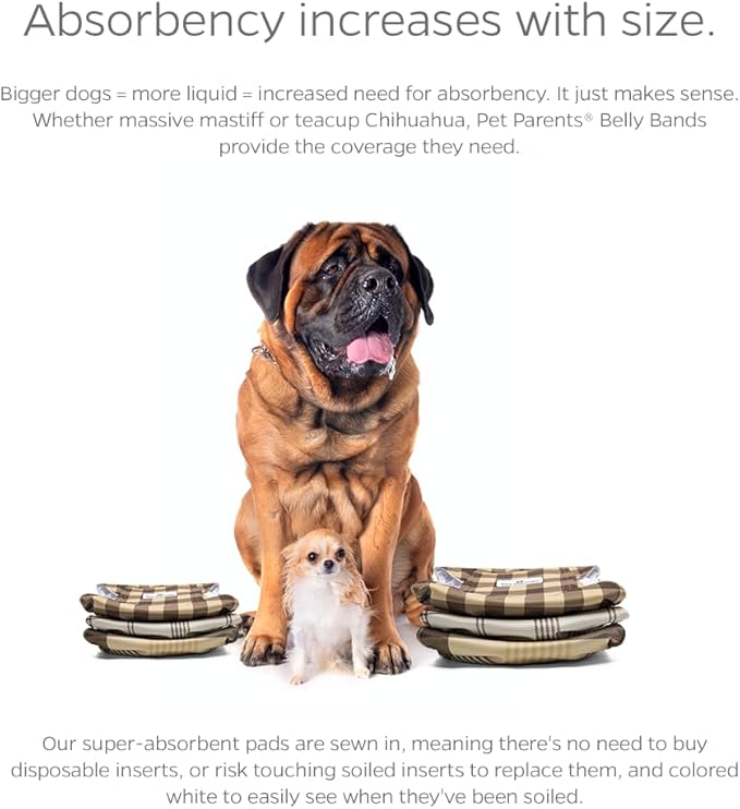 Pet Parents® Washable Belly Bands for Male Dogs (3pack) + Extendrs® of Durable Dog Diapers Male, Premium Male Dog Diapers & Dog Wraps (Medium, Oxford)