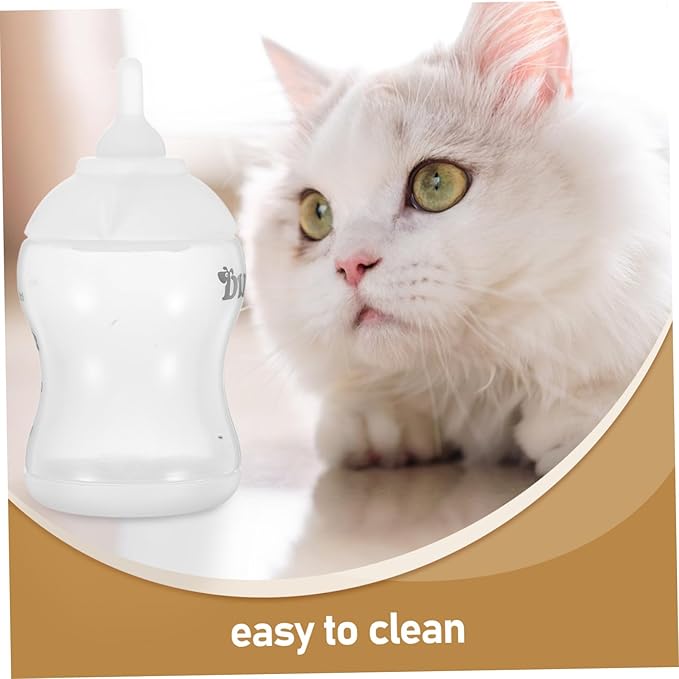 Balacoo 2PCS Pet Nursing Bottles Soft Milk Feeder for Kittens and Puppies Portable Heat Resistant Design for Newborn Pet Feeding Supplies