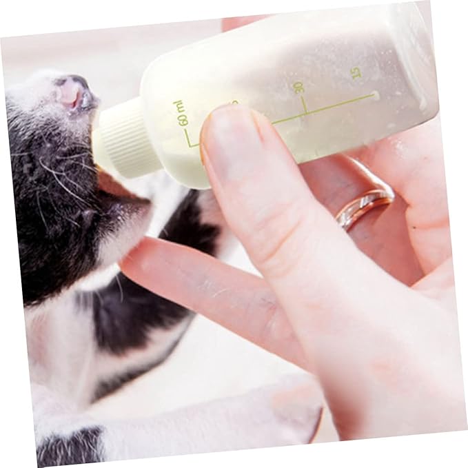 UPKOCH Baby Milk Feeding Bottle Set for Puppies and Kittens Reusable Small Animal Nursing Bottles Nipple for Newborn Dogs and Cats 5-Piece Kit
