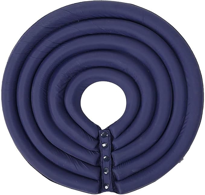 Dog Cone Collar, Inflatable Dog Neck Donut Collar Alternative After Surgery, Soft Protective Recovery Cone for Small Medium Large Dogs and Cats Puppies - Alternative Collar (Dark Blue,M)