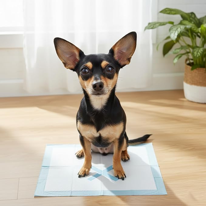 SPOT X Marks The Spot Puppy Training Pads – Extra Absorbent, Adhesive Strips, Pheromone-Enhanced Attractant for Potty Training, 22" x 22", 30-Pack