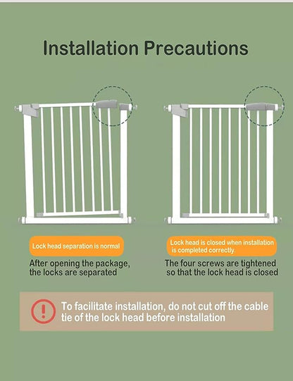 (60.5-113 in Width) Extra Long Baby Gate with Door, Large Dog Gate Indoor, Extra Wide Baby Gates for Doorways, Child Proof Gate, Kiddie Gates. White, Dog Gates for The House. Extra Tall Pet Gate.