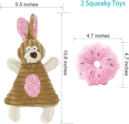 Volacopets Puppy Toys for Teething, Puppy Chew Toys for Small Dogs, Crinkle Dog Toys Small Breed Boredom and stimulating, Dog Toys for Small Dogs, Pink, 5-Pack