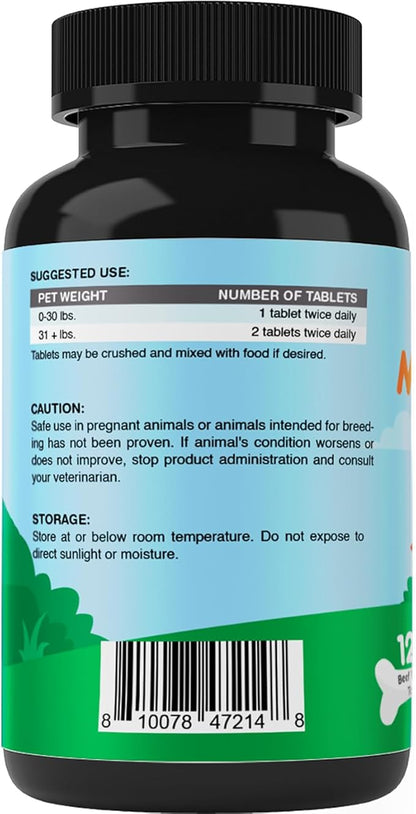 Vitamatic Melatonin for Dogs – 6 mg – 120 Chewable Tablets (Pack of 3) Beef Flavored – Natural Calming Aid for Dogs – Non-Habit Forming – Stress & Sleep Support