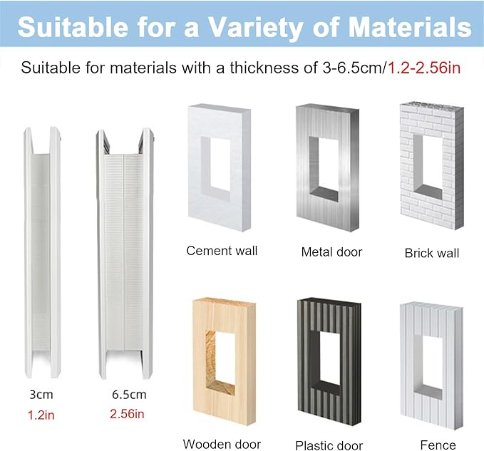 44/54cm Wide Dog Door for Wall, Auto Closing Indoor Pet Gate for Bedrooms/Kitchens/Entryway, Aluminum Alloy Frame with Plastic Doors Panel(Up to 55kg)
