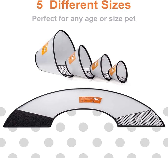 Adjustable Dog Elizabeth Pet Protective Cone Collar Latest Upgrade with Soft Edge Dog Neck Cone Recovery Cone Collar for Anti-Bite Lick, Surgery, or Wound Healing (Large 15.4"-17.3")
