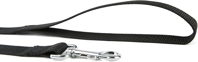 Nylon Dog Training Leash, Traction Rope, 4Ft /5 Foot /6 Feet Long, 5/8 inch 3/4 Inch 1 Inch Wide, for Small and Medium Dogs (3/4'' x 4 F, Black)