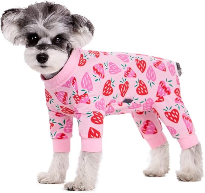 Surgery Recovery Suit for Small Dogs, Onesie for Surgery Female Dogs, Small Dogs Pajamas Long Sleeve, Abdominal Wound Bandages Surgical Suit, Dog Cat Recovery Suit for Shedding Skin Disease