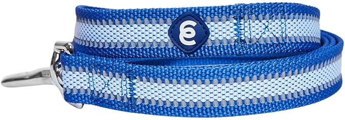 Blueberry Pet Essentials Reflective Back to Basics Matching Dog Harness and Leash Set, Navy Blue, Adjustable Harness with 4 ft Leash for Large Dogs